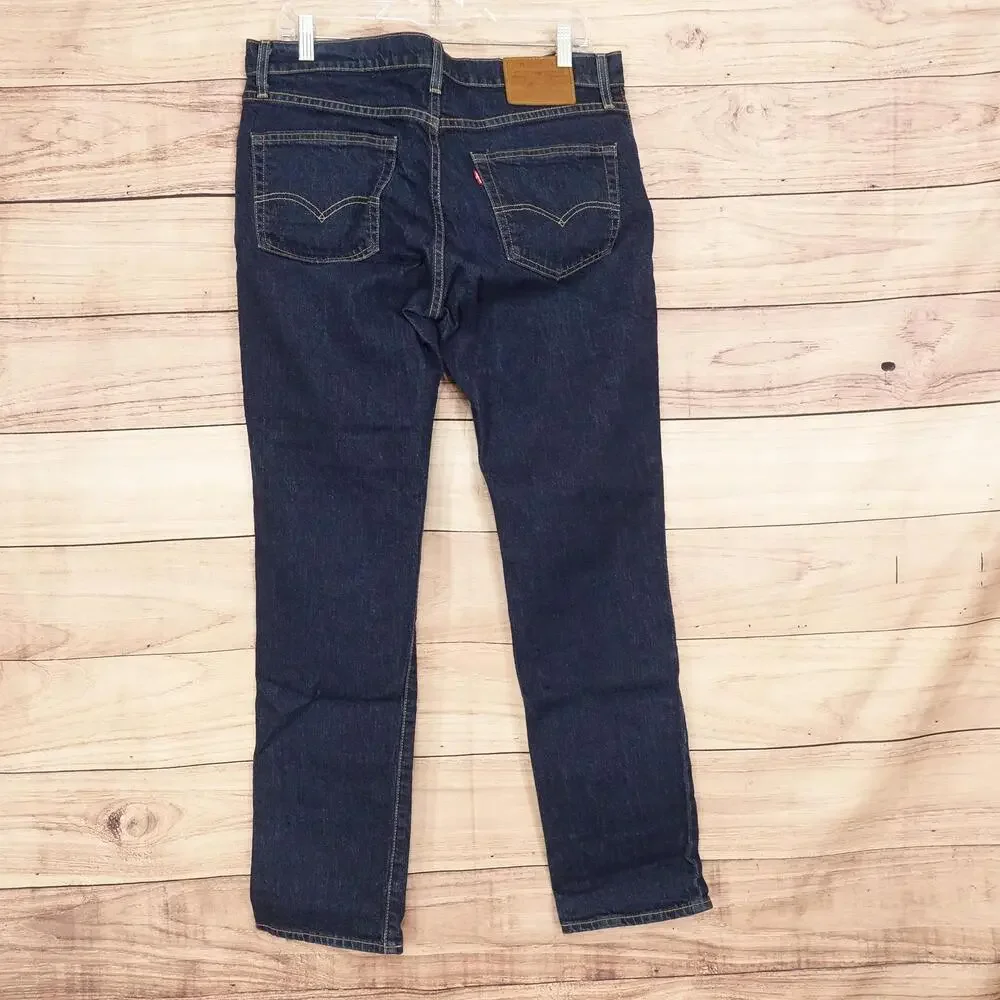 Levis 511 Jeans Mens 34x32 Blue Dark Wash Slim Fit Stretch Denim Premium Denim